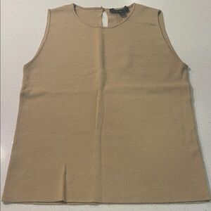 Sleeveless Crewneck Sweater She’ll in Beige